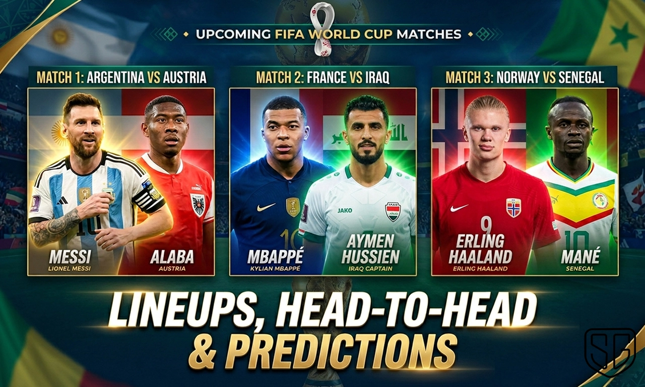 Argentina vs Austria, France vs Iraq, Norway vs Senegal | Lineups, Head-to-Head & Predictions | FIFA World Cup 2026